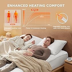 Bedsure Heated Mattress Pad King - Bed Warmer with