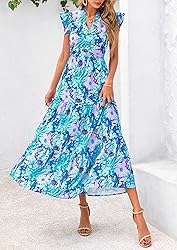 PRETTYGARDEN Women's 2025 Summer Floral Midi Dress