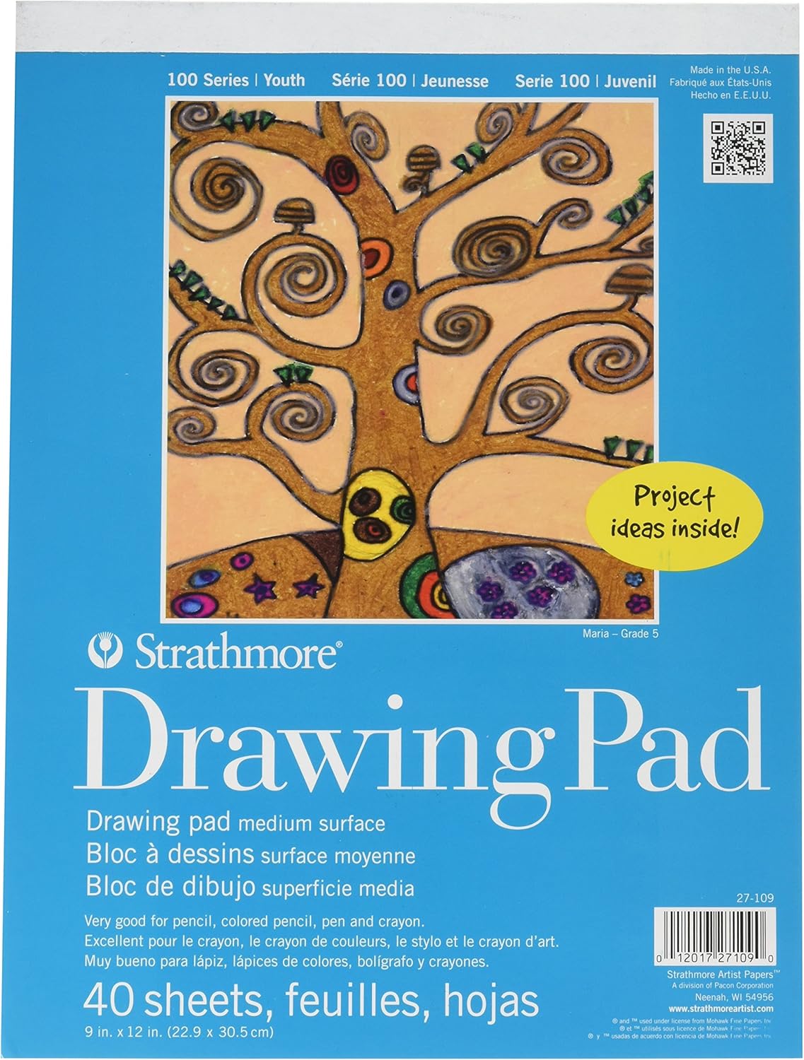 Strathmore 100 Series Youth Drawing Pad, 9 by 12", 40 Sheets: Arts, Crafts & Sewing
