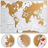 Scratch The World ® Travel Map - Scratch Off World Map Poster - X-Large 23 x 33 - Maps International - 50 Years of Map Making