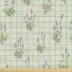 Lunarable Lavender Fabric by The Yard, Vintage