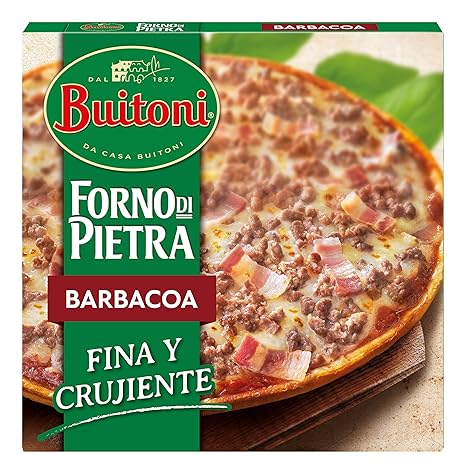 BUITONI Pizza FORNO DI PIETRA Barbacoa - Pizza Congelada con carne ...