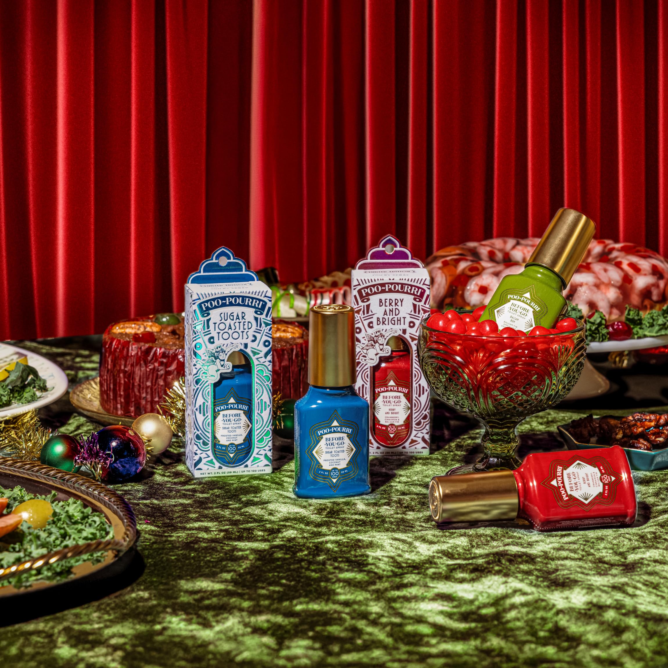 Poo-Pouri Before-You-Go Holiday Toilet Spray, Berry and Bright, 2 Fl Oz - Cranberry, Cinnamon and Balsam Fir