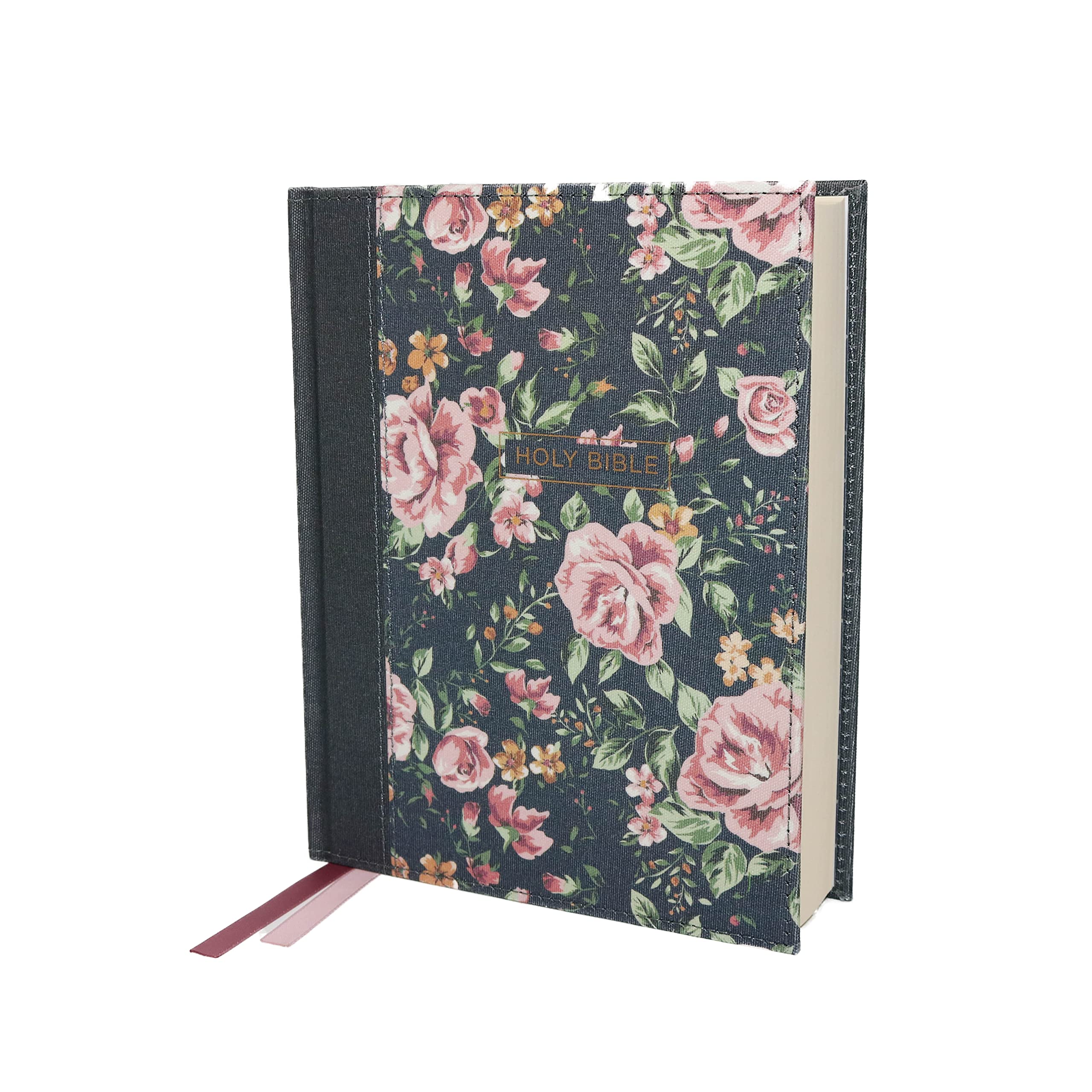 NKJV, Journal the Word Bible, Cloth over Board, Gray Floral, Red Letter, Comfort Print: Reflect, Journal, or Create Art Next to Your Favorite Verses NKJV, Journal the Word Bible, Cloth over Board, Gray Floral, Red Letter, Comfort Print: Reflect, Journal, or Create Art Next to Your Favorite Verses Hardcover