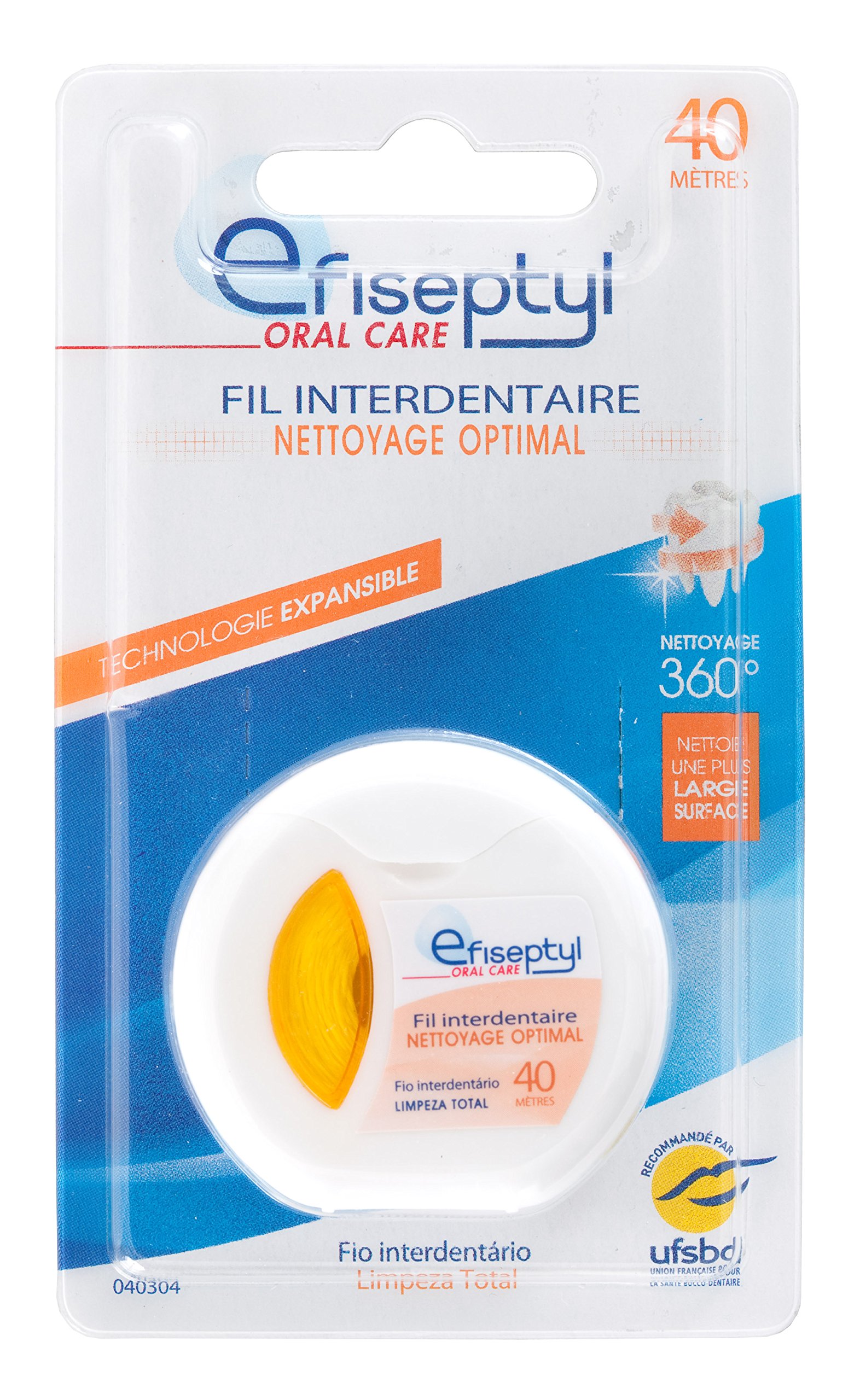 Efiseptyl - Optimal Cleaning Dental Floss - 40 m - Pack of 1 Unit