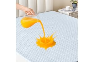 ACCURATEX Bamboo Mattress Protector King Size-100% Waterproof Breathable&Cooling 3D Air Fabric Mattress Cover -Washable Soft 