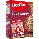 Uvelka Buckwheat Boil In Bag, 5 ct x 2.8 oz, Net weight 14 Ounce / 400 Gram, organic food