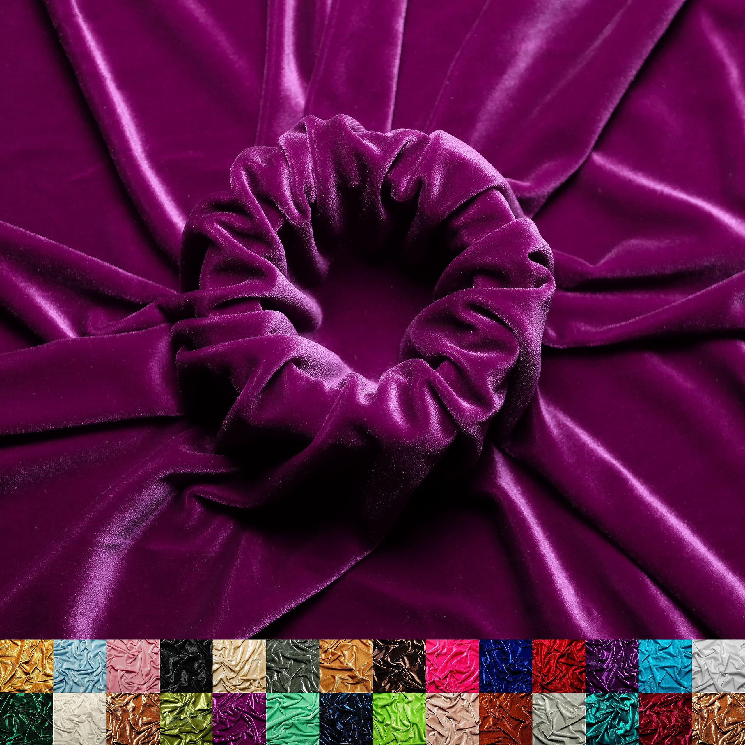 Ice Fabric Stretch Velvet Fabric by The Yard