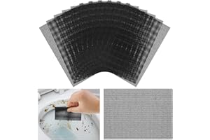 Skyley Flexible Scrubbing Screen for Household Cleaning Toilet Ring Remover 5.5 x 4 Inch Flexible Scouring Mesh Pad Abrasive Grit Cleaning Screen for Remove Carbon, Rust and Scale (24), 1.0 Count