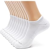 MONFOOT Men's/Women's 5-10 Pairs Athletic Cushion Running Performance Heel Tab Ankle Socks, Multipack
