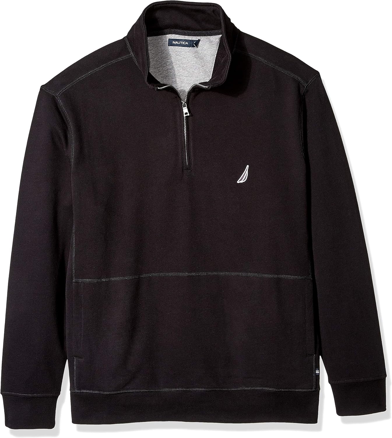 Nautica Men's Big and Tall Basic Long Sleeve 1/4 Zip Fleece Sweatshirt: Clothing