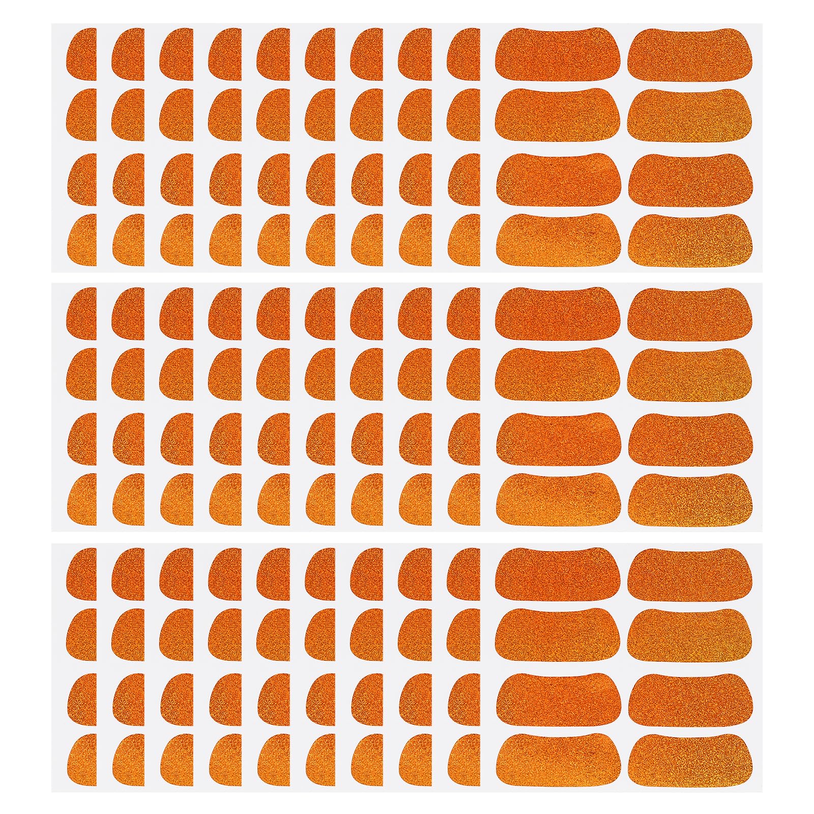 PATIKIL 120 Pairs Sports Eye Black Stickers, Under Eye Black Strips Football Face Stickers Breathable Eyeblack Sticker for Baseball Fans on Game Day, Glitters Orange