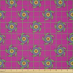 Ambesonne Ethnic Fabric by The Yard, Windmill