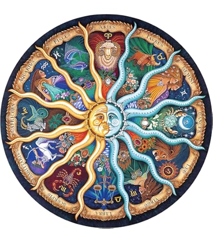Puzzle Cobble Hill 500 Pezzi Zodiac: Bilancia. Prodotto In USA Con Materiali Riciclati, Cartone Di Lino Antiriflesso. Include Poster Con Stampa In Lino. Perfetto Per Appassionati Di Puzzle E Astrologia. - 6