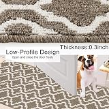 SHACOS Non Slip Hallway Runner Rug 60 x 240 cm Brown Geometric Pattern view 3