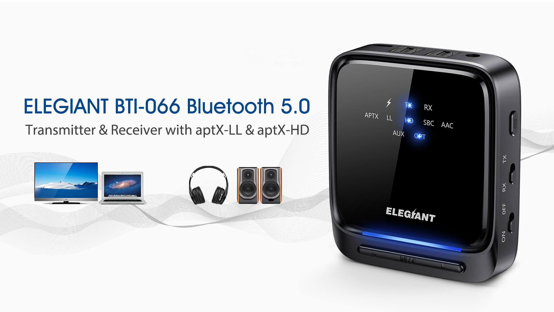 6 ELEGIANT+Bluetooth+Transmitter+Headphones+Microphone