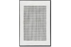 NANKAI Art Hand-Painted White and Black Thick Texture Abstract Art Oil Painting Contemporary Minimalist Art Home Office Corridor Wall Decoration Painting 36x24 inches (with Solid Wood Exterior Frame)