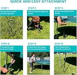 ZERO GRAVITY Trampoline Ground Anchor Kit Corkscrew Stakes Heavy Duty 4pc view 3