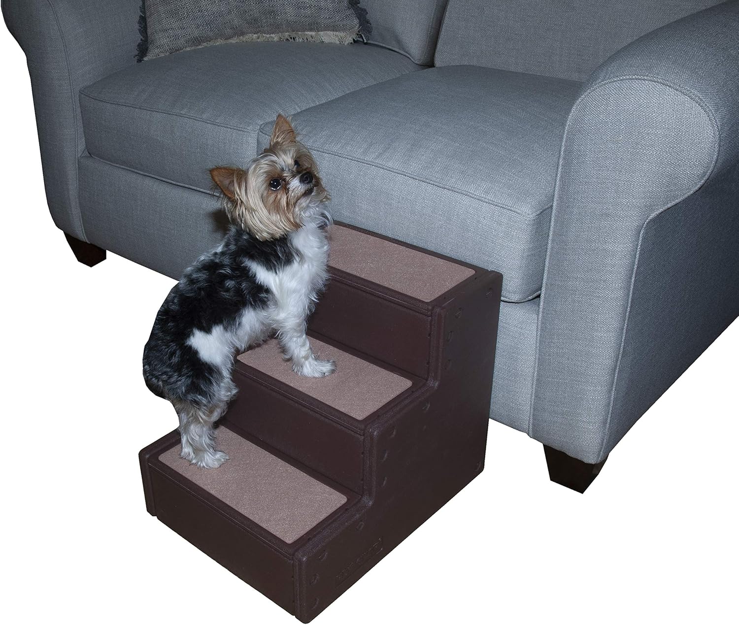Pet Gear Easy Step III Pet Stairs, Essential Grey, for Pets up to 50 pounds (PG9630EG) : Pet Supplies