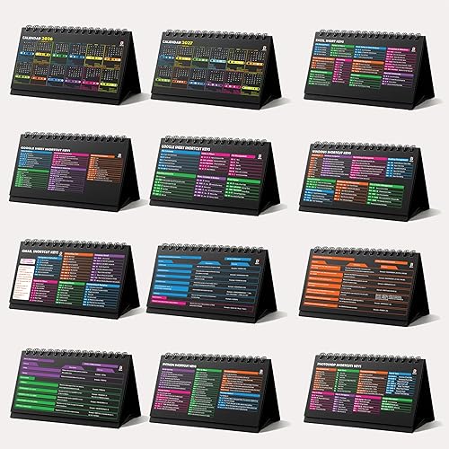 Excel Cheat Sheet Desk Pad 10x5 with Desk Calendar 2026-2027 Google ...
