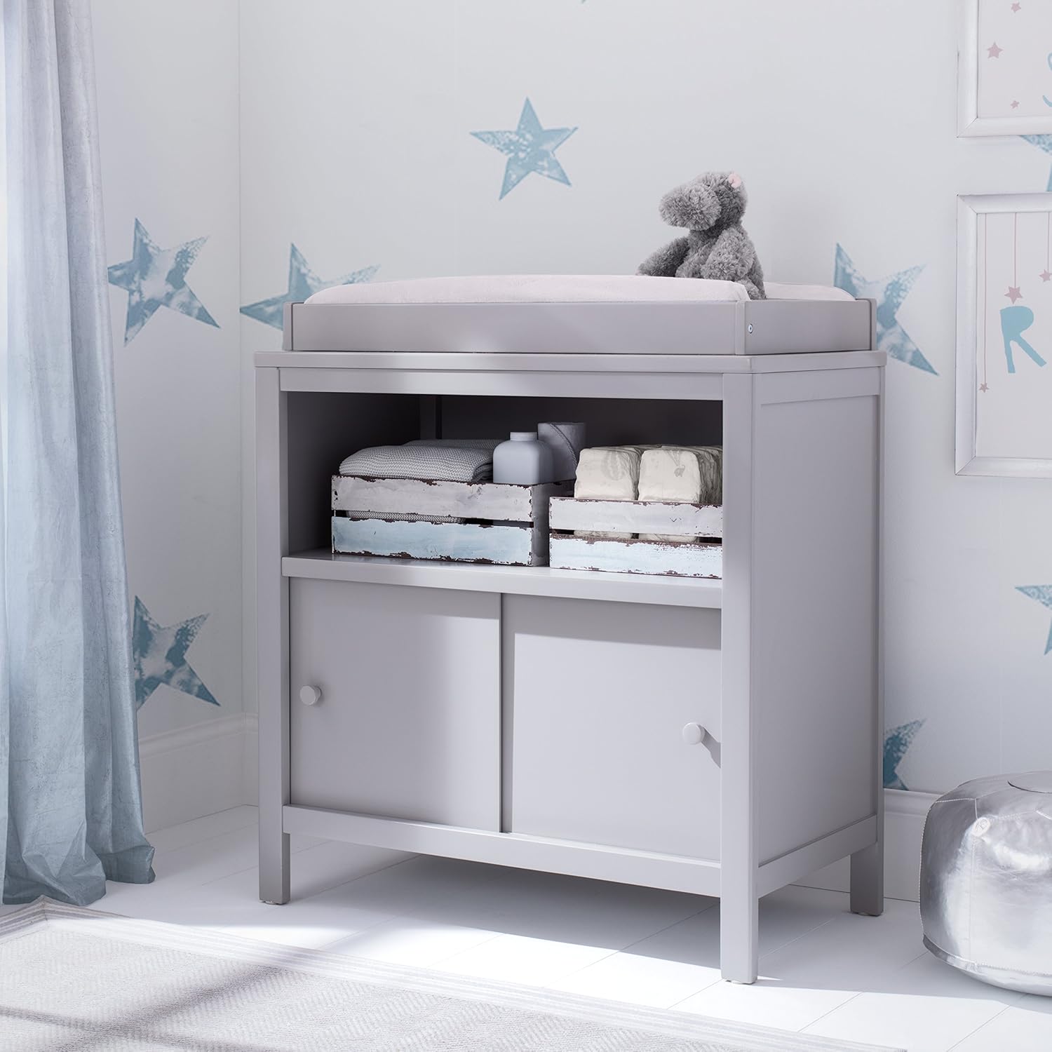 delta changing table grey