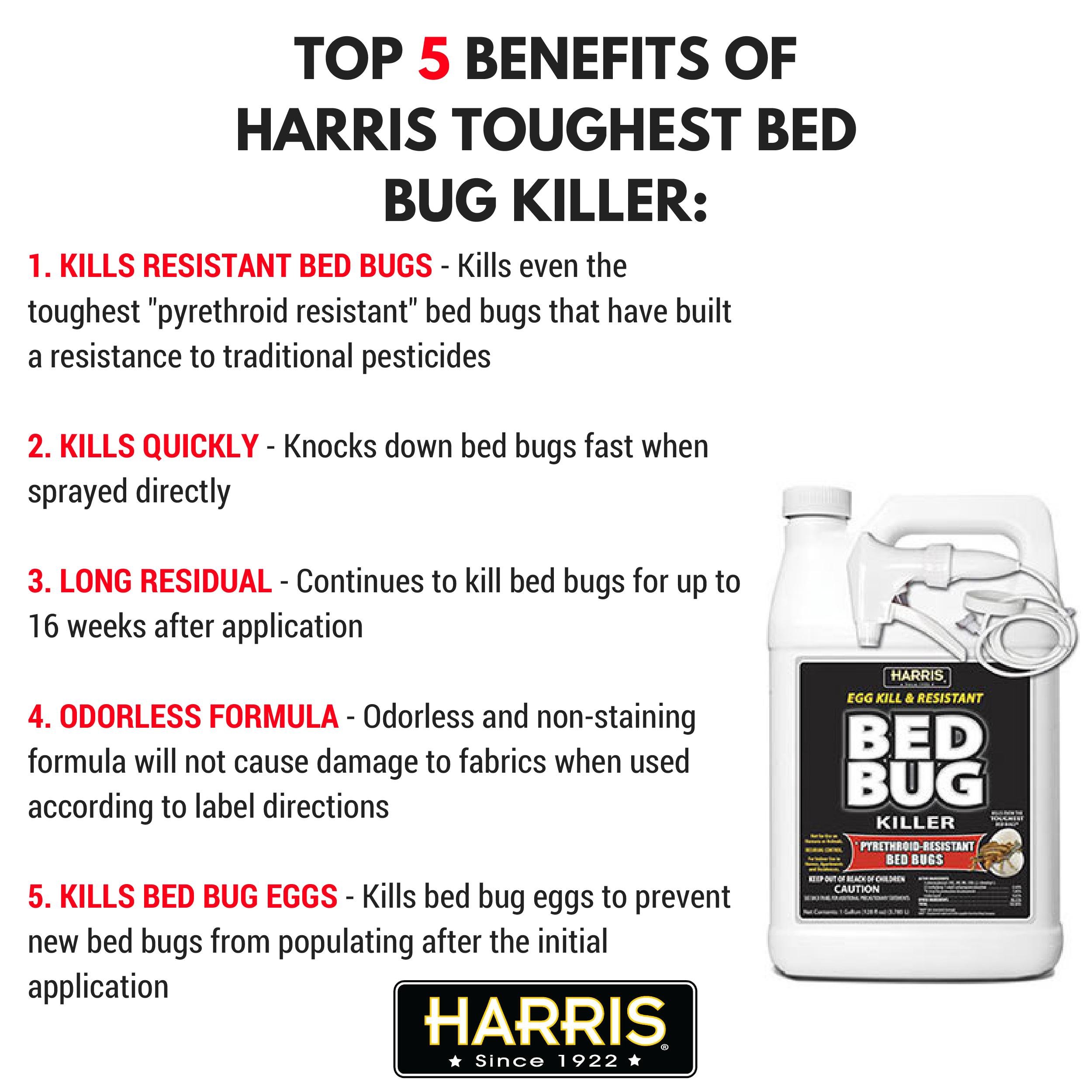 Harris Toughest Bed Bug Killer, Liquid Spray with Odorless and Non