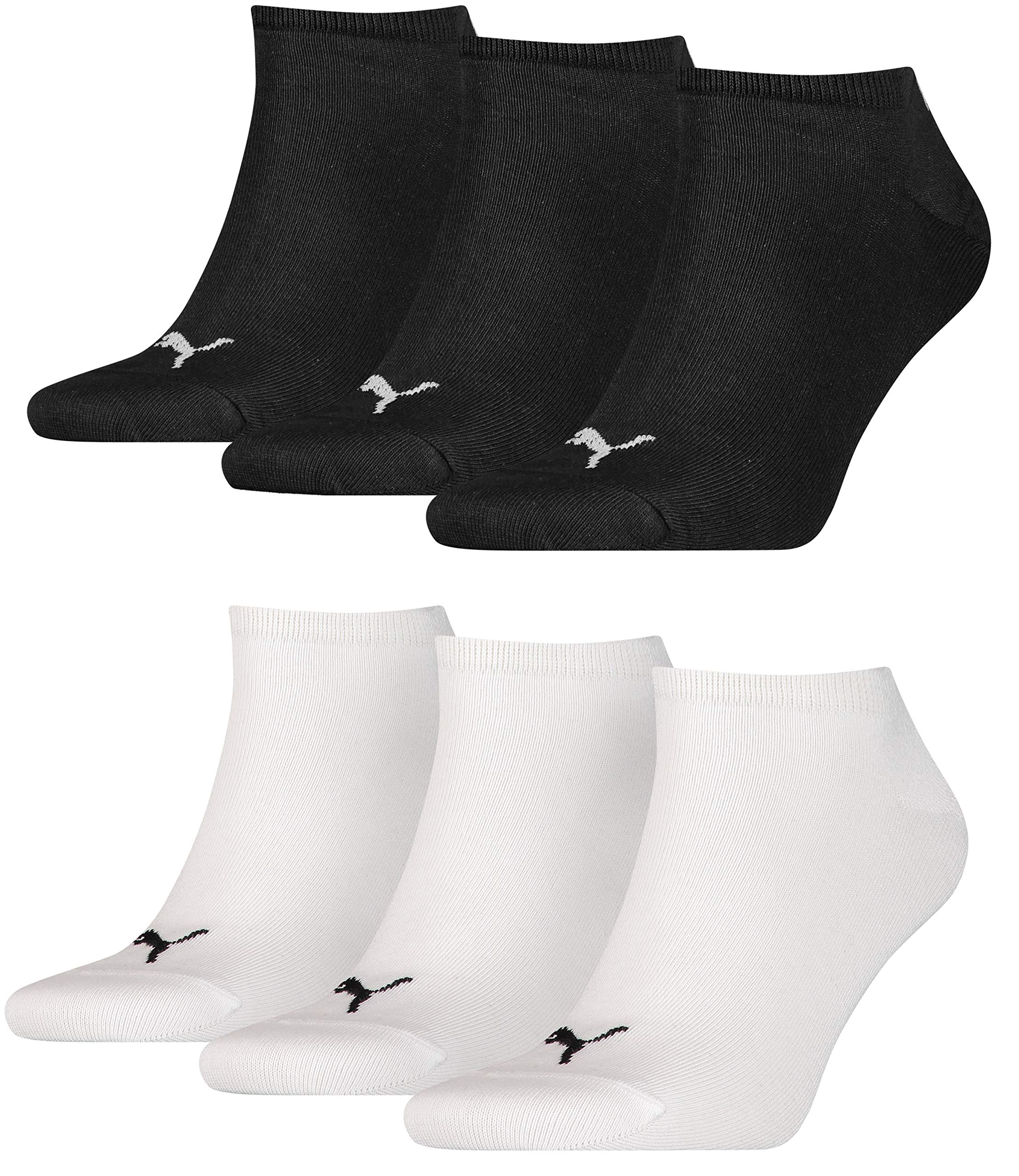 Puma, unisex trainer/sports socks, pack of 12 - Black-white- 47/49 EU
