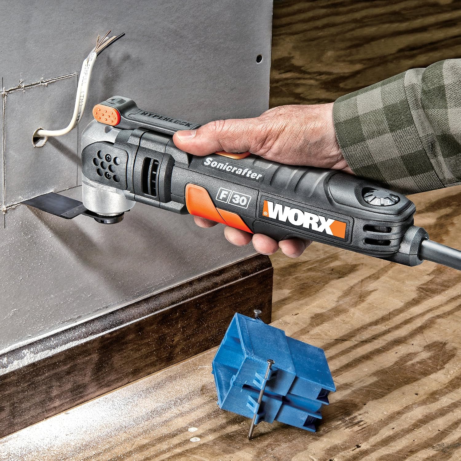 WORX WX680 F30 350W Sonicrafter Multi-Tool Oscillating Tool with 29 Accessories, Black - Image 5