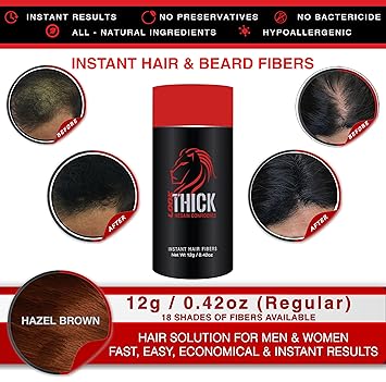 Amazon Com Look Thick Instant Hair Fibers 12 Hazel Brown Beauty