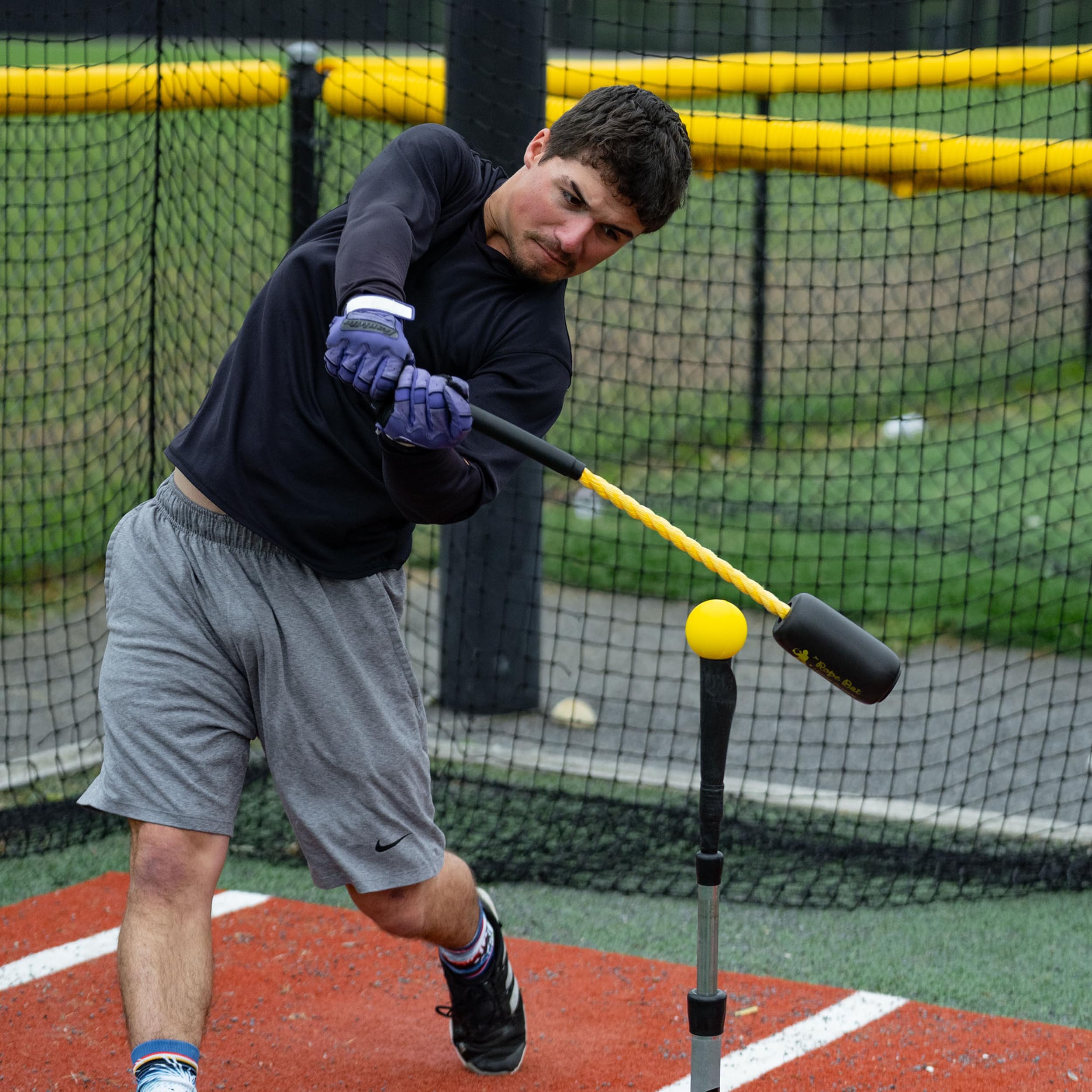 Rope Bat Ultimate Rope Bat Swing Trainer w/ 3 Soft Training Balls