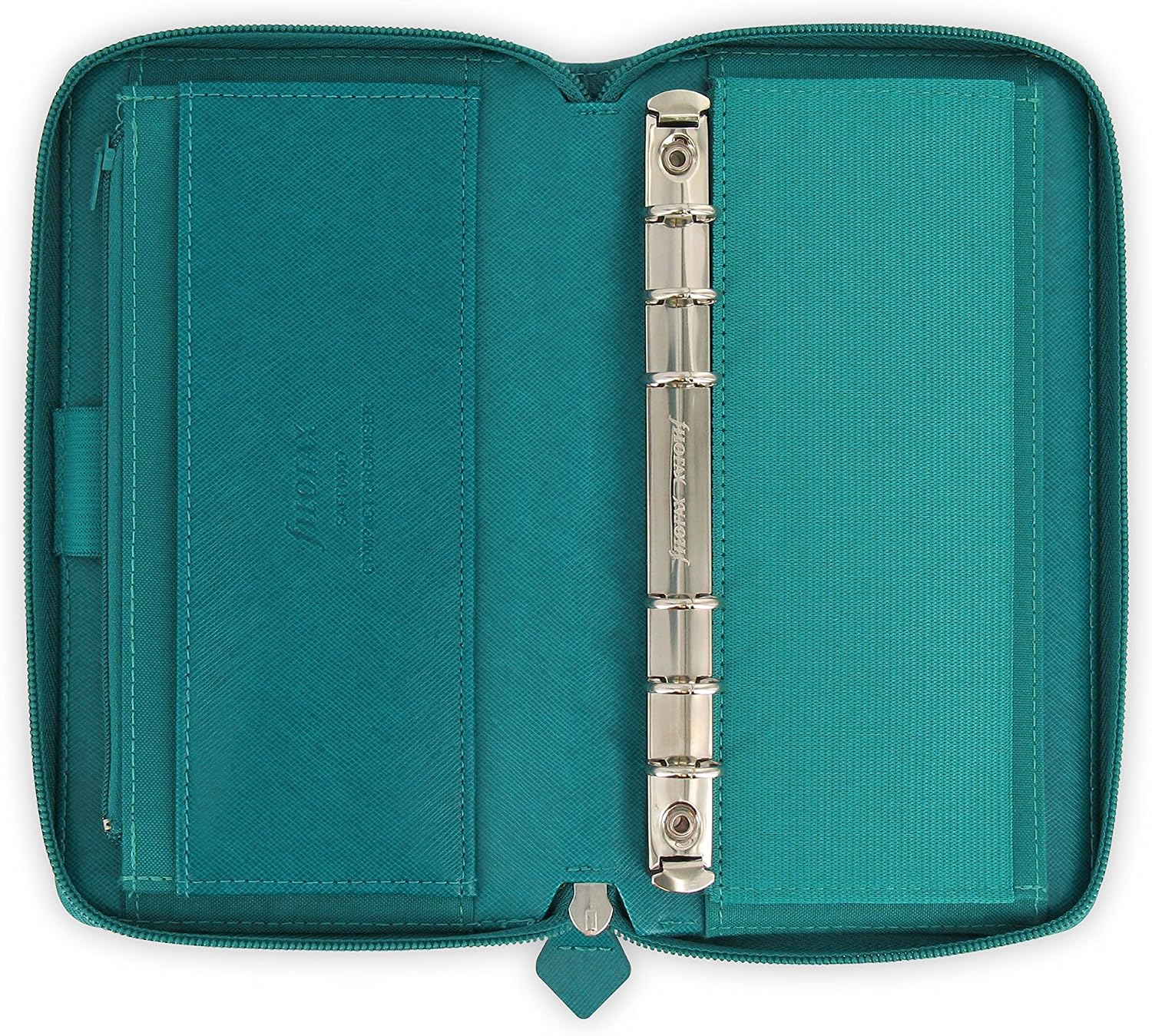 Filofax Personal Compact Zip Saffiano Zip Aquamarine Organiser, Blue - Image 3