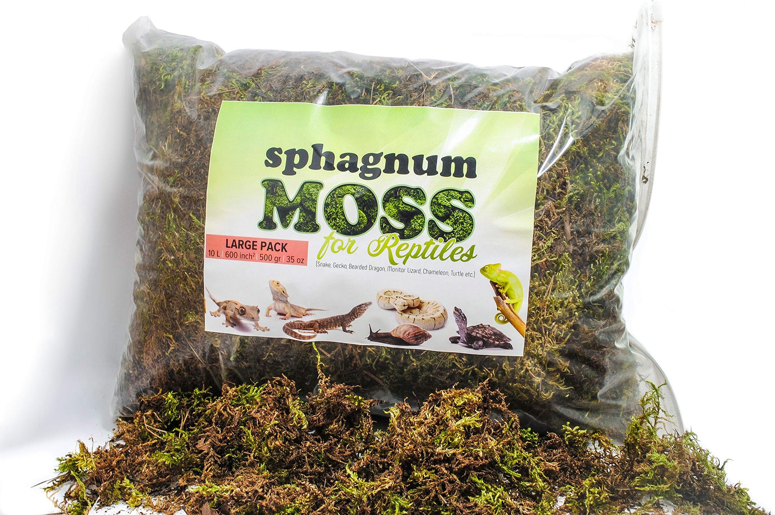 My Happy SnailsReptile Moss - Organic Green Spagnum Moss - Dried Substrate for Terrarium Vivarium (Mini Pack (Tester) - 1 Litre / 50 gr / 3.5 oz)