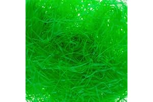 BESTPYSANKY Vibrant Green Plastic Easter Basket Filler Grass 2 oz