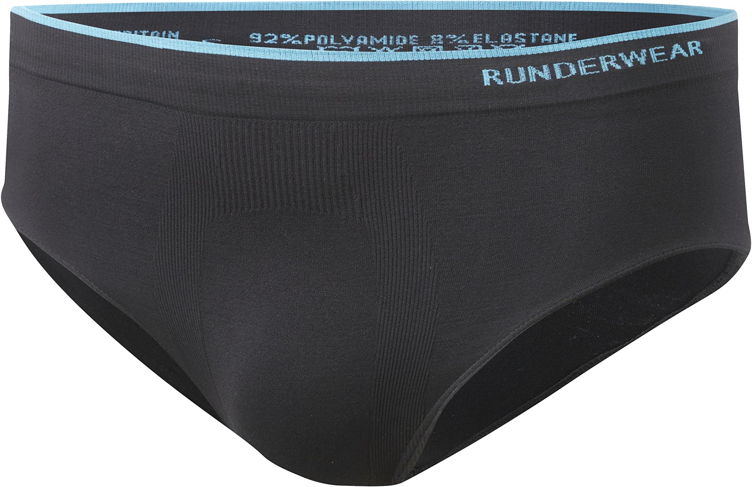 Men's Running Briefs - Chafe-Free Running Underwear (Black, XX-Large (38" - 40" Waist))