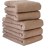 hiorie(ヒオリエ) 日本製 ホテルスタイルタオル フェイスタオル 5枚セット アーモンド(選べる18色) 瞬間吸水