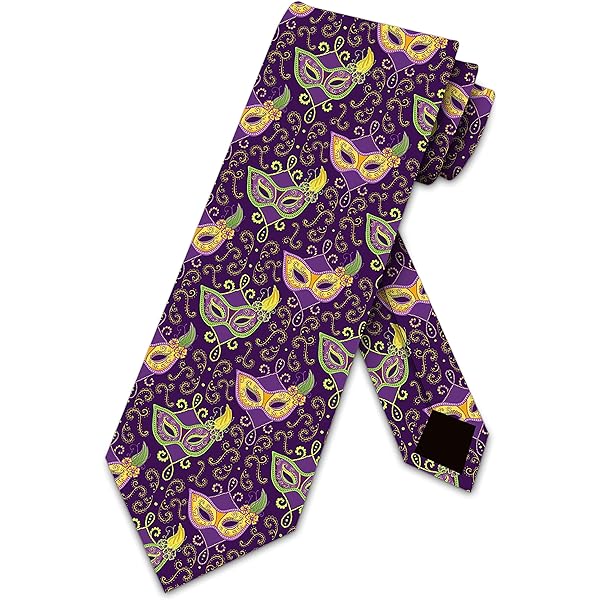 mardi gras mens tie