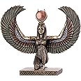 Top Collection Egyptian Winged Isis Statue - Egypt Goddess of Magic, Medicine, and Fertility Sculpture in Premium Cold Cast Bronze- 7.75-Inch Mother of Horus and Wife of Osiris Figurine