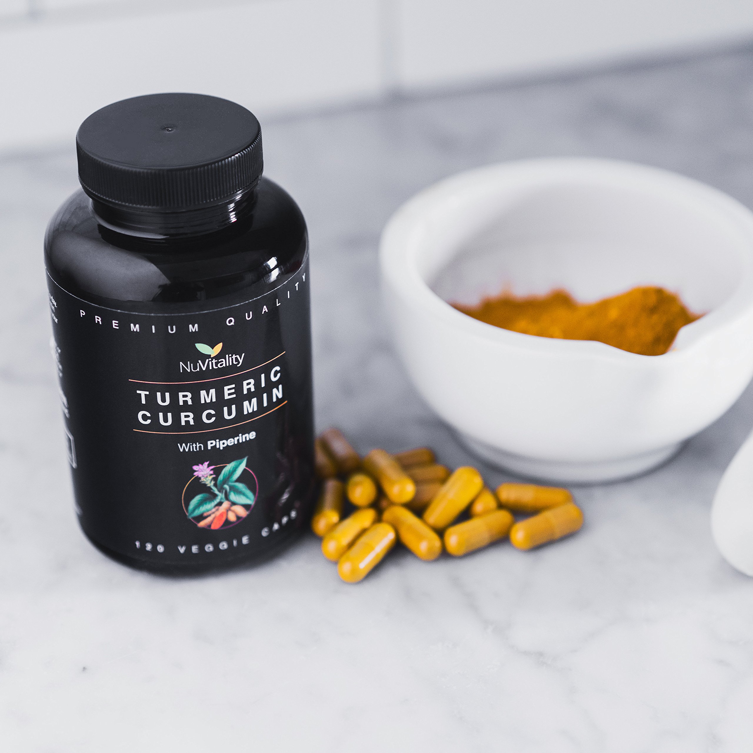 Turmeric Curcumin with Piperine (Black Pepper Extract) 120 Veggie