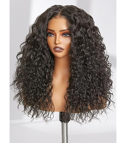 ?Tanganie 22” Brown Tri-Color LACE FRONT YaKi Wig Curly Lace Frontal Wig Pre-Plucked HD Lace Wig Yaki Human  main image 4