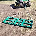 LANDZIE 4FT Drag Harrow Driveway Grader, 52 LB Heavy-Duty Tow-Behind Lawn Rake, Gravel Driveway Drag, Lawn Leveling, Landscape, and Power Rake for Land Leveling