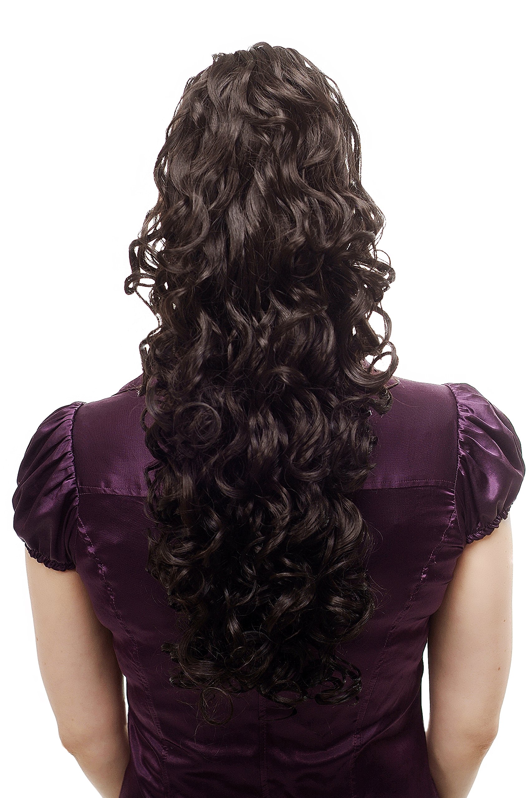 WIG ME UP - N310-3 Hairpiece ponytail extension very long massive volume voluminous curly amazing curls kinks dark brown 23inch
