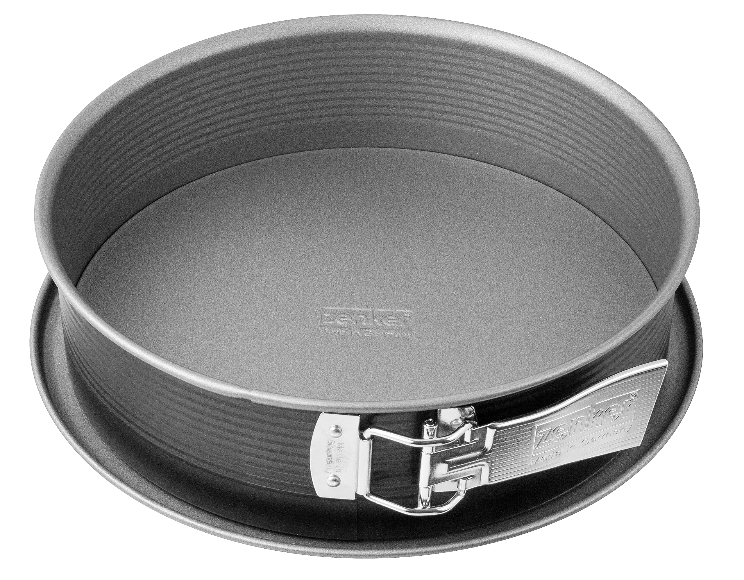 Zenker Springform Energy with flat base Ø24 cm in anthracite-silver, Stainless Steel, 26 x 26 x 7 cm