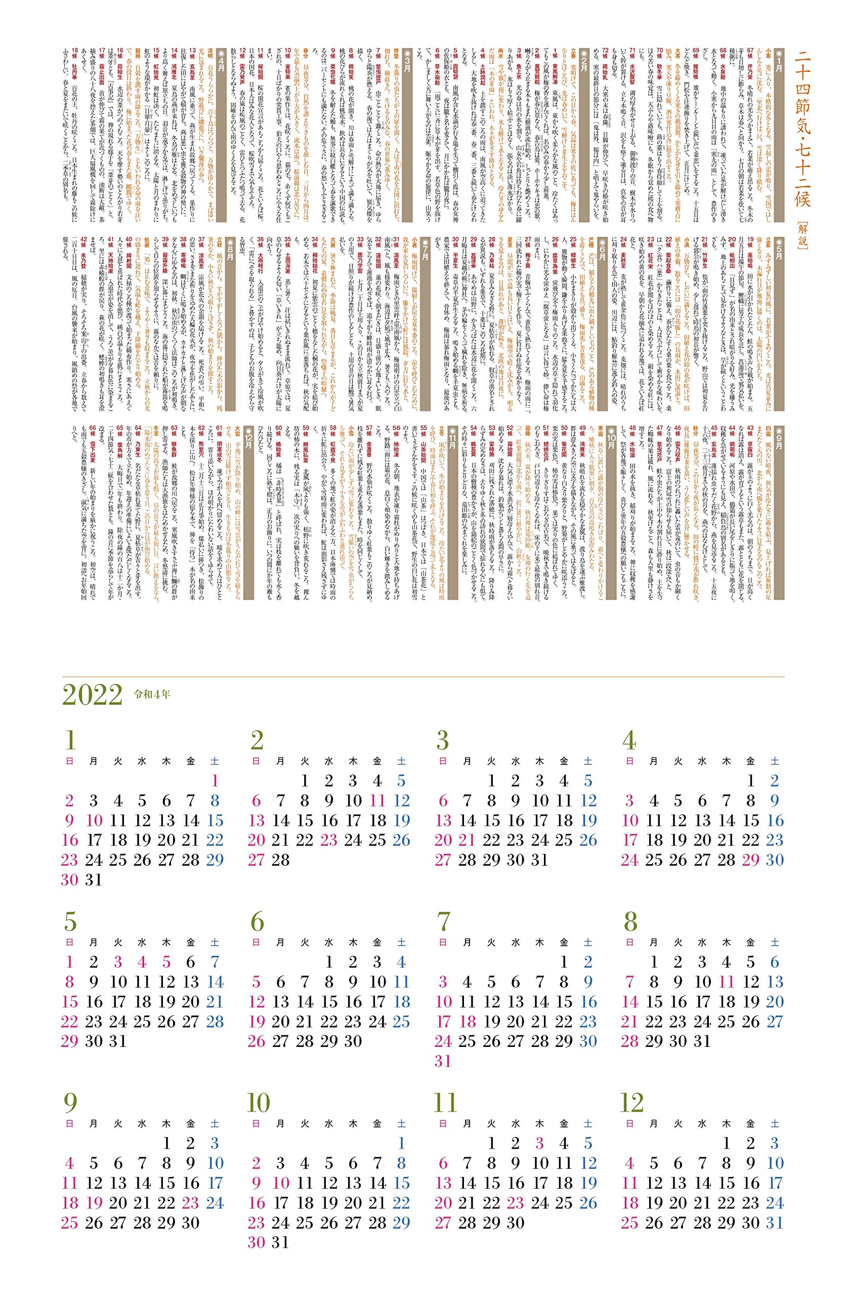 Japanese Calendar 21 Scenery Of Japan Enjoying The 72nd Season Twenty Four Setsuki Moon Turning Wall Hanging Yamakei Calendar 21 Amazon Com Books Japanese Calendar 21 Scenery Of Japan Enjoying The 72nd Season Twenty Four Setsuki Moon Turning Wall Hanging Yamakei Calendar 21 Amazon Com Books