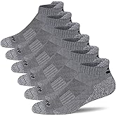APTYID Men's Cushioned Athletic Running Ankle Socks (6 Pairs)