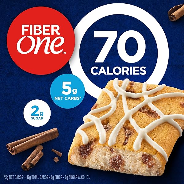 FIBER ONE 70 CALORIE SOFT-BAKED BARS, CINNAMON COFFEE CAKE, 6 BARS, 5.34 OZ