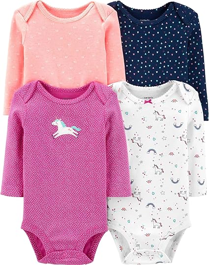 carters baby girl long sleeve onesies