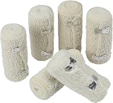 Safety First Aid Group HypaBand Crepe Cotton Bandages 10cm x 4.5m Pack of 6