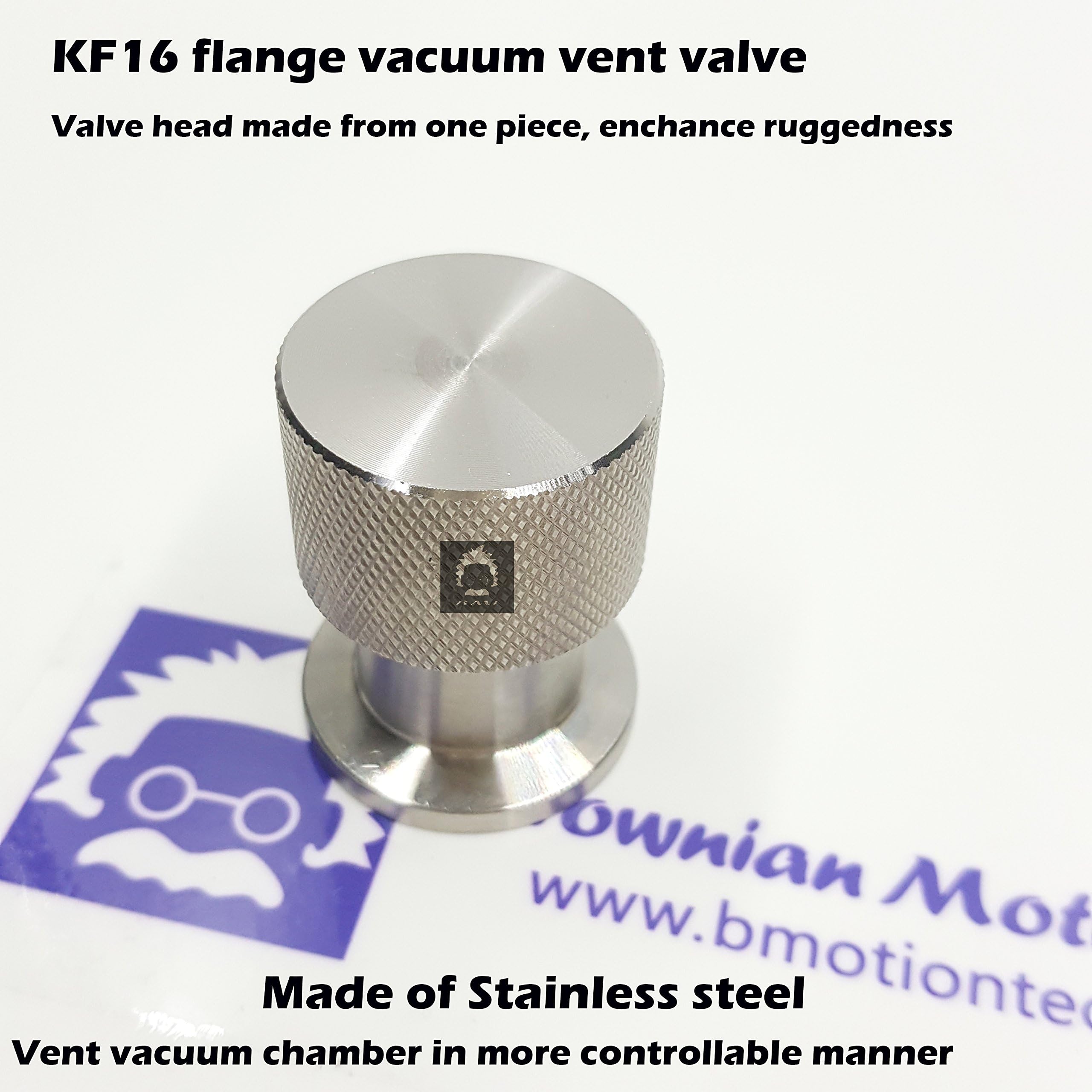 _BMT_ Stainless steel KF16 flange vacuum vent valve / Up-to-air valve for vacuum break in controllable manner