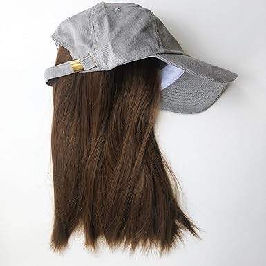 baseball hat with hair
