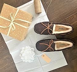 Fireside By Dearfoams Mens Victor Shearling